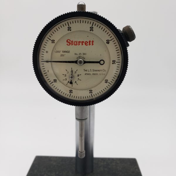 STARRETT DIAL INDICATOR WITH GRANITE BASE